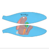 ニンジン漫画で座っているかわいいウサギ ミニバスケットボール (パネル)