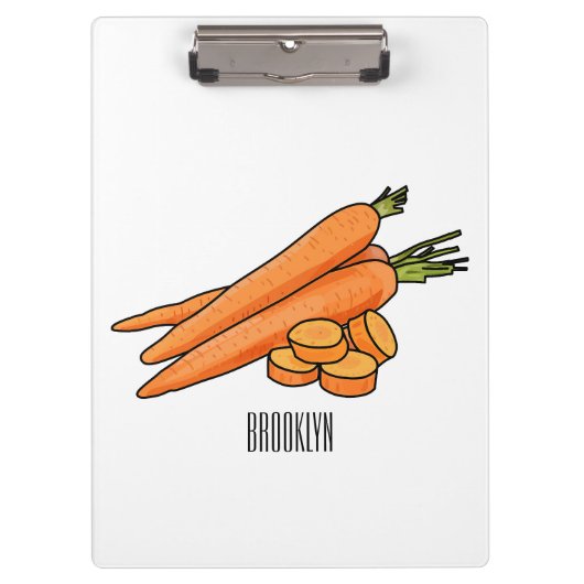 ニンジン漫画イラストレーション クリップボード (正面)