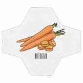 ニンジン漫画イラストレーション サッカーボール (フラット)