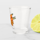 ニンジン漫画イラストレーション ショットグラス (右)