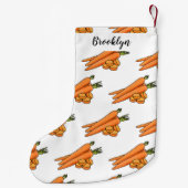 ニンジン漫画イラストレーション スモールクリスマスストッキング (裏面)