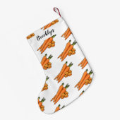ニンジン漫画イラストレーション スモールクリスマスストッキング (裏面 (吊り時))