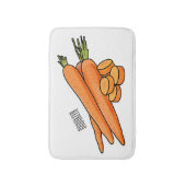 ニンジン漫画イラストレーション バスマット (正面縦)