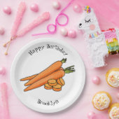 ニンジン漫画イラストレーション ペーパープレート (パーティー)