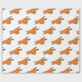 ニンジン漫画イラストレーション ラッピングペーパー (フラット)