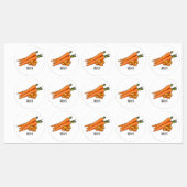 ニンジン漫画イラストレーション ラベル (シート)