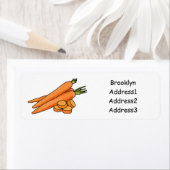 ニンジン漫画イラストレーション ラベル (インサイチュ)