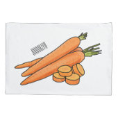 ニンジン漫画イラストレーション 枕カバー (裏面)