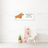 ニンジン漫画イラストレーション 横断幕 (インサイチュ)