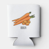 ニンジン漫画イラストレーション 缶クーラー (裏面)