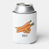 ニンジン漫画イラストレーション 缶クーラー (缶裏面)