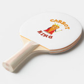 ニンジン王室のキング野菜クラウンイラストレーション 卓球ラケット (正面アングル)