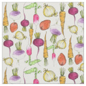 ニンジン芋は大根の根菜を食べる ファブリック (クローズアップ)