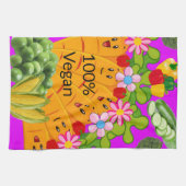 ニンジン豆100%ビーガンキッチンハンドタオル キッチンタオル (横)