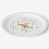 ニンジン車の可愛いイースターバニー ペーパープレート (アングル)