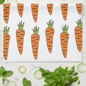 ニンジン野菜の野菜シェフ キッチンタオル (折り畳み)