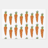 ニンジン野菜健康食品パーティー ラッピングペーパーシート (正面)