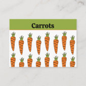 ニンジン野菜生鮮食品の健康 名刺 (正面)