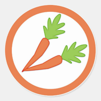 ニンジン風味サークルシールのラベル ラウンドシール