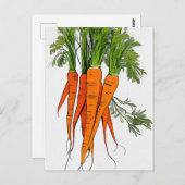 ニンジン・アートカード ポストカード (正面/裏面)