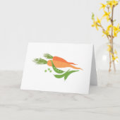 ニンジン&エンドウ カード (黄色い花)