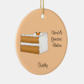 ニンジン・ケーキのクリスマスのオーナメント セラミックオーナメント (右)