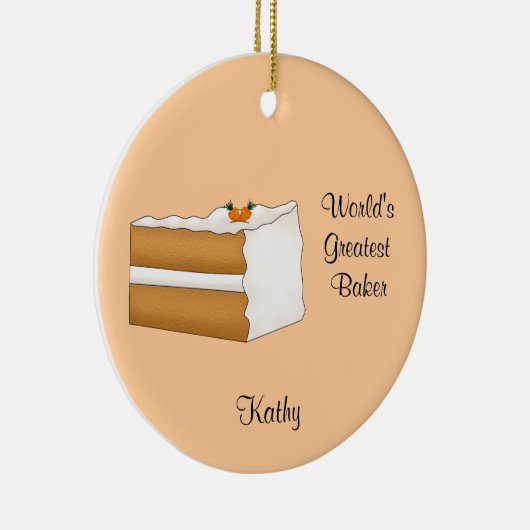 ニンジン・ケーキのクリスマスのオーナメント セラミックオーナメント (右)