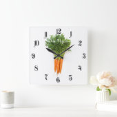 ニンジン スクエア壁時計 (ホーム)