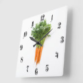 ニンジン スクエア壁時計 (傾斜)