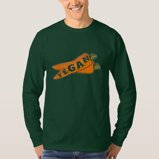 ニンジン – 長袖ビーガンTシャツ Tシャツ (正面)