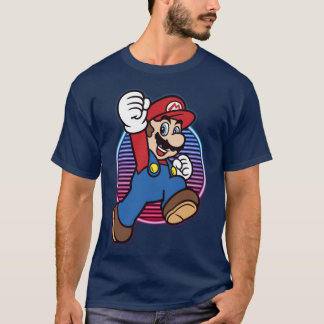ニンテンドー スーパーマリオ ネオン パワー ジャンプ ヒーロー おもしろ フレンズ Tシャツ