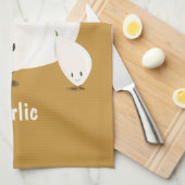 ニンニクおよびクローブのキャラクター|の台所タオル キッチンタオル (四つ折り)