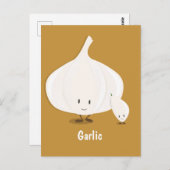 ニンニクおよびクローブのキャラクター|の郵便はがき ポストカード (正面/裏面)