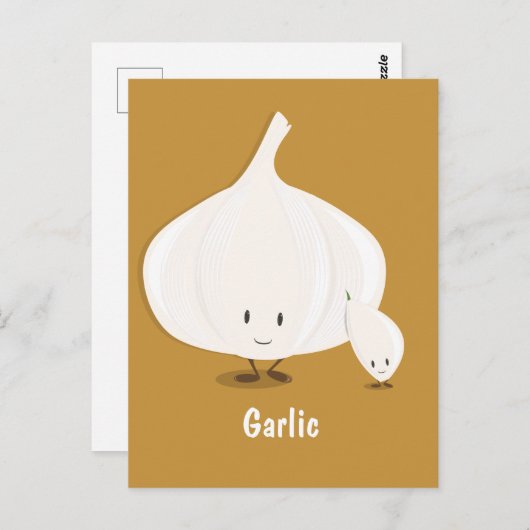 ニンニクおよびクローブのキャラクター|の郵便はがき ポストカード (正面/裏面)