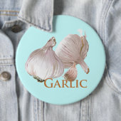ニンニクおよびニンニク片 缶バッジ (インサイチュ)