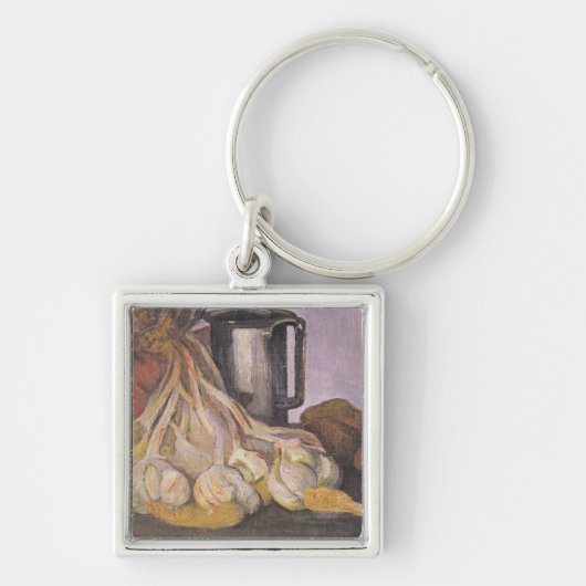ニンニクおよびピューターのTankardの束 キーホルダー (正面)
