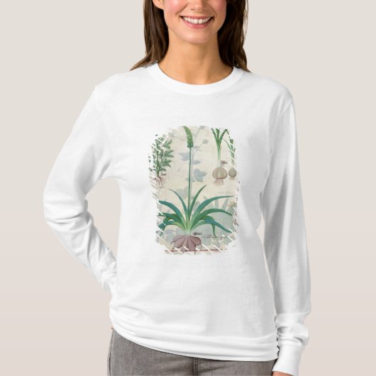 ニンニクおよび他の植物 Tシャツ (正面)