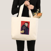 ニンニクが吸血鬼の咬傷を撃退する ラージトートバッグ (正面(商品))