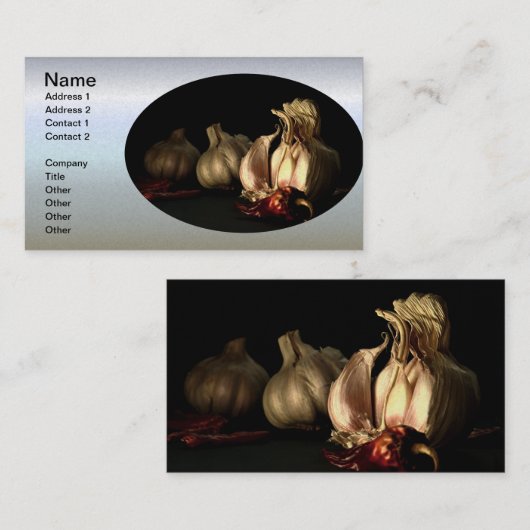 ニンニクと唐辛子 名刺 (正面/裏面)