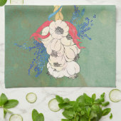 ニンニクのブレードのふきん キッチンタオル (折り畳み)