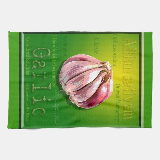 ニンニクの台所タオル キッチンタオル (横)