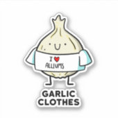 ニンニクの服かわいいネギのプンダイカット シール (正面)