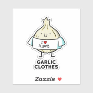 ニンニクの服かわいいネギのプンダイカット シール