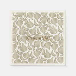 ニンニクの木彫り模様 スタンダードカクテルナプキン