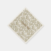 ニンニクの木彫り模様 スタンダードカクテルナプキン (角)