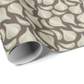 ニンニクの木彫り模様 ラッピングペーパー (ロールコーナー)