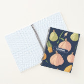 ニンニクの水の色のパタカラフルーンパーソナライズされた ノートブック (内部)