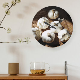 ニンニクの5つの丸塊 ラージ壁時計