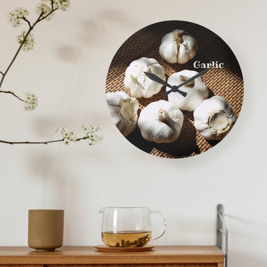 ニンニクの5つの丸塊 ラージ壁時計