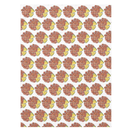 ニンニクエビハワイアンアイランドフードルアウ（ハワイ式宴会） テーブルクロス (正面)